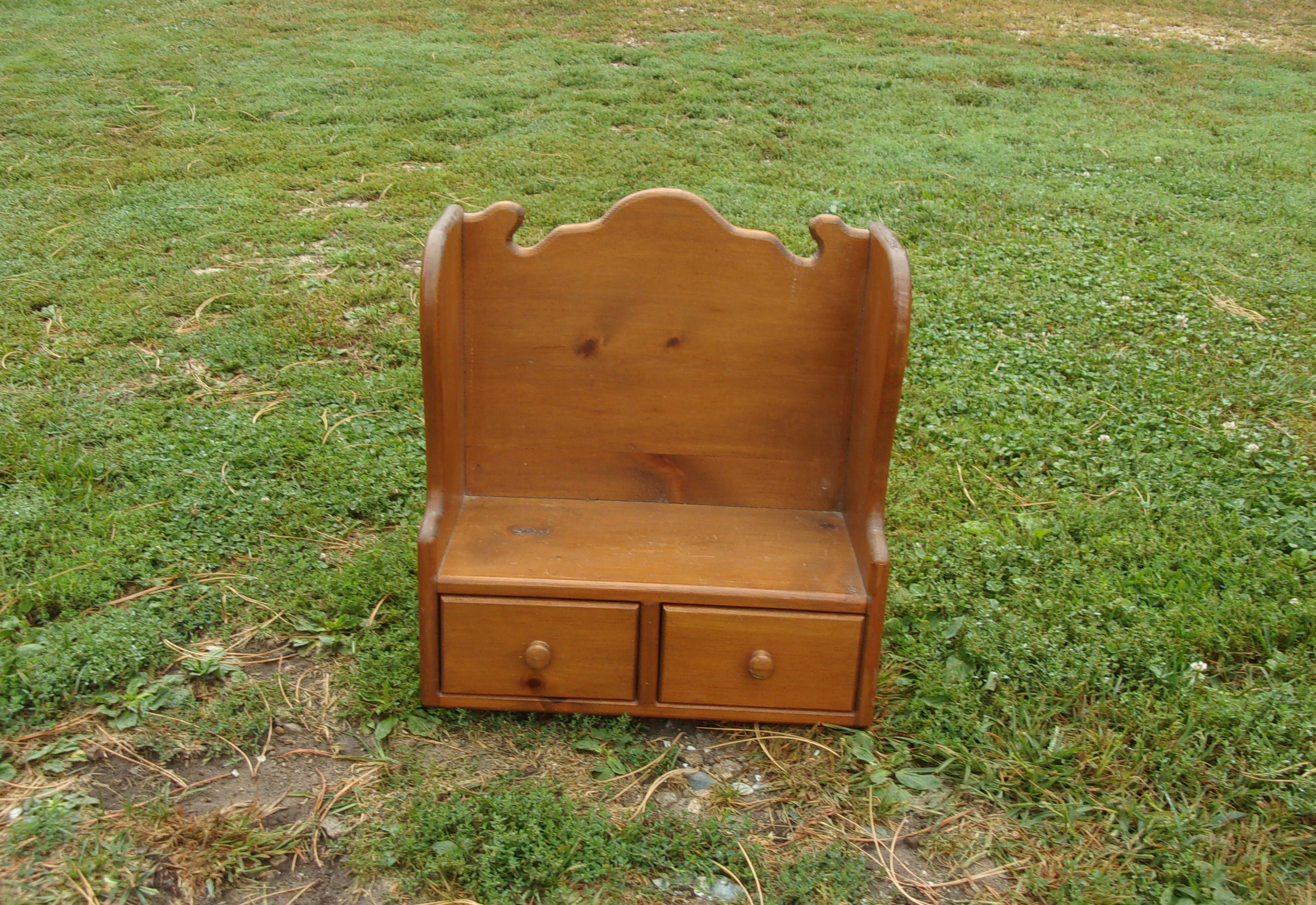 wood cookbook stand with drawers